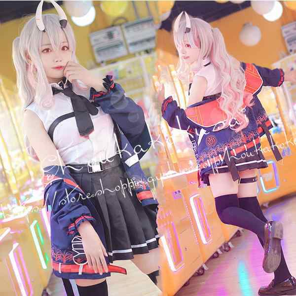 ホロライブ YouTuber風 Hololive 百鬼あやめ コスプレ衣装 ウィッグ cos靴 コスチューム 演出服 cosplay 変装 仮装 撮影  祭り｜au PAY マーケット